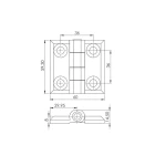 Накладна плоска петля RZ 430-V1, 60х60 мм - Зображення 2