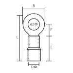 Наконечник з отвором під гвинт RZ RVS2-5 - Зображення 3