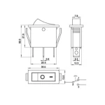Кнопковий перемикач прямокутний RZ KCD3-A303N - Зображення 3