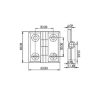 Петля 50х50 мм RZ 421-3-V1, з пластику - Зображення 2