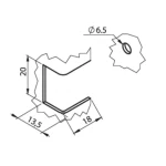 Петля кутова RZ 3006-210-S1 - Зображення 2