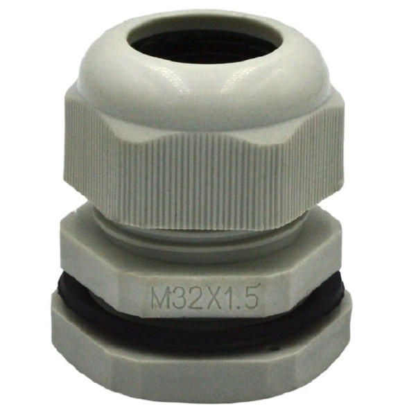 Пластиковий сальник кабельний М32 RZ, IP68, пластик, сірий