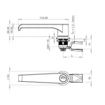 Ручка замок L-подібна RZ 1205-203-226 - Зображення 2