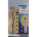 Мережевий фільтр-подовжувач "SVITTEX" 5.0 м 10А 220В.- 2*USB 5V 2.1 A. - Зображення 3