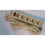 Мережевий фільтр-подовжувач "SVITTEX" 5.0 м 10А 220В.- 2*USB 5V 2.1 A. - Зображення 4