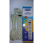 Мережевий фільтр-подовжувач "SVITTEX" 5.0 м 10А 220В.- 2*USB 5V 2.1 A. - Зображення 5