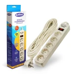 Мережевий фільтр-подовжувач "SVITTEX" 5.0 м 10А 220В.- 2*USB 5V 2.1 A.