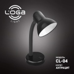 Настільна лампа чорна, "Антрацит" Е27 (ТМ LOGA ® Light)