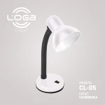 Настільна лампа біла, "Сніжинка" Е27 (ТМ LOGA ® Light)