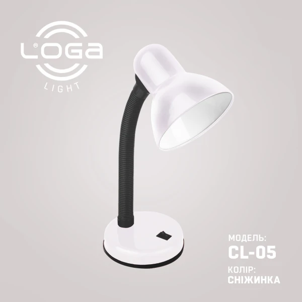 Настільна лампа біла, "Сніжинка" Е27 (ТМ LOGA ® Light)