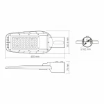 LED ліхтар вуличний VIDEX IP65 50W 5000Lm 5000K VL-SLE16-505 - Зображення 6