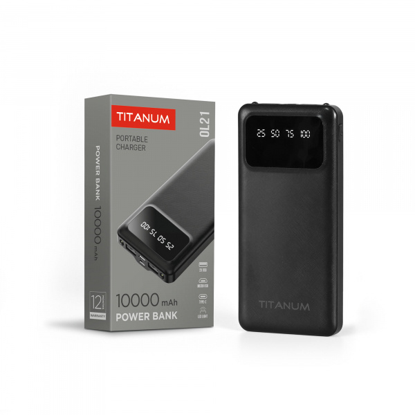 Повербанк 10000mAh TITANUM OL21 Black