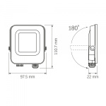 LED прожектор VIDEX F3e 1000Lm 5000K AC/DC 12-48V - Зображення 8