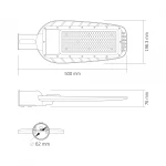LED ліхтар вуличний IP65 100W 10000Lm 5000K VL-SLE16-1005 - Зображення 7