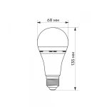 LED лампа акумуляторна TITANUM A68 10W E27 4000K 220V - Зображення 3