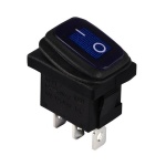 KCD1-2-101WN BL/B 220V Перемикач 1 клав. (синій) вологозахищений з підсвічуванням TNSy