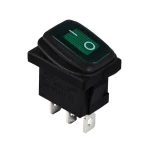 KCD1-2-101WN G/B 220V Перемикач 1 клав. (зелений) вологозахищений з підсвічуванням TNSy