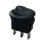 KCD1-8-101EN BL/B 220V Перемикач 1 клав. круглий синій з підсвічуванням TNSy