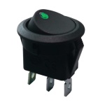 KCD1-8-101EN G/B 220V Перемикач 1 клав. круглий зелений з підсвічуванням TNSy