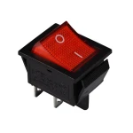 KCD2-201N R/B 220V Перемикач 1 клав. червоний з підсвічуванням TNSy