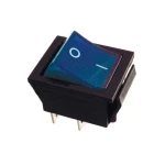 KCD2-202N BL/B 220V Перемикач 1 клав. синій з підсвічуванням TNSy