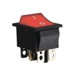 KCD2-202N R/B 220V Перемикач 1 клав. червоний з підсвічуванням TNSy