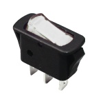 KCD3-101N-12 W/B 220V Перемикач 1 клав. білий з підсвічуванням TNSy