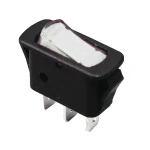 KCD3-101N-12 W/B 220V Перемикач 1 клав. білий з підсвічуванням TNSy