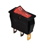 KCD3-101N R/B 220V Перемикач 1 клав. червоний з підсвічуванням TNSy