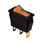 KCD3-101N Y/B 220V Перемикач 1 клав. жовтий з підсвічуванням TNSy