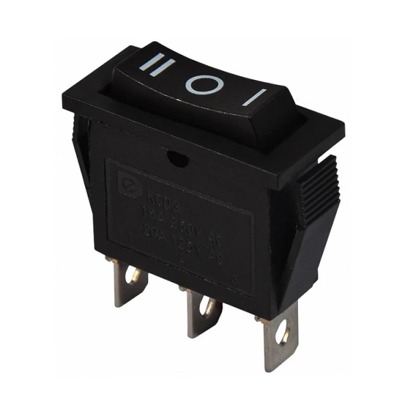 KCD3-103 B/B 220V Перемикач 1 клав. перекидний чорний TNSy