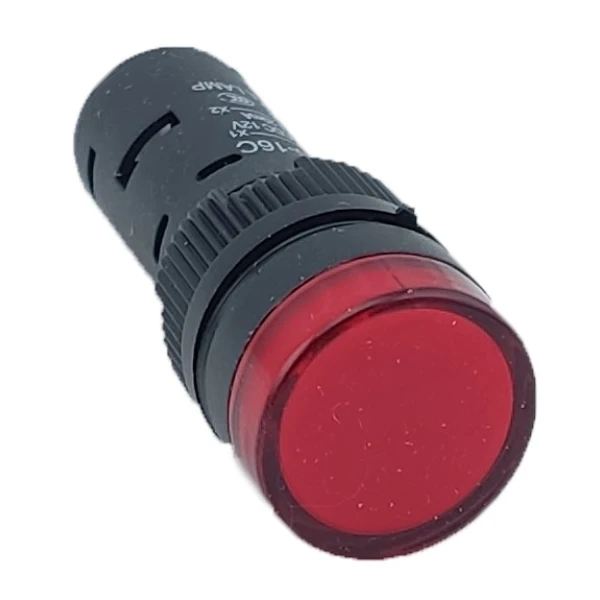 Лампа AD16DS d16mm червона 12V AC/DC TNSy