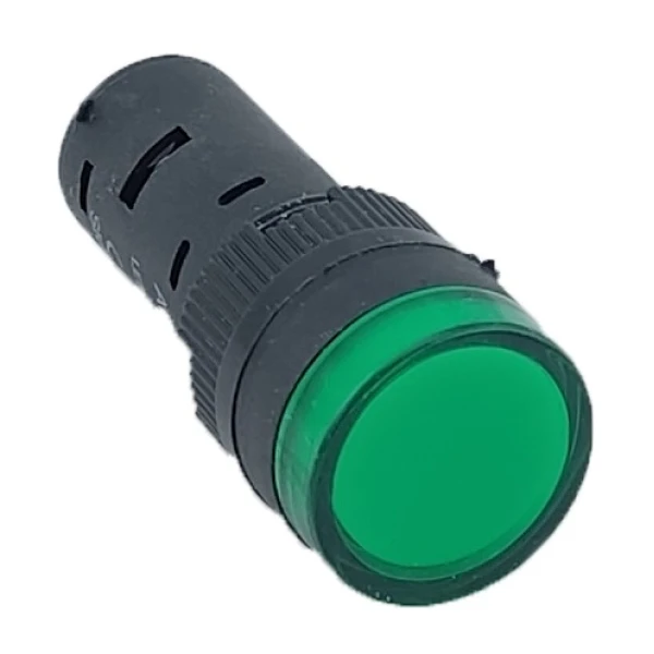 Лампа AD16DS d16mm зелена 110V AC/DC TNSy