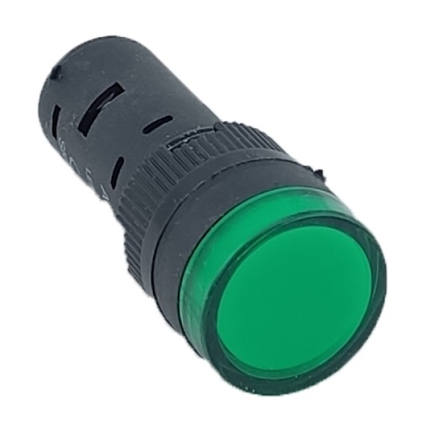 Лампа AD16DS d16mm зелена 36V AC/DC TNSy