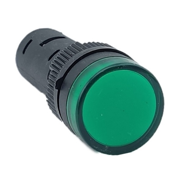 Лампа AD16DS d16mm зелений 24V AC/DC TNSy