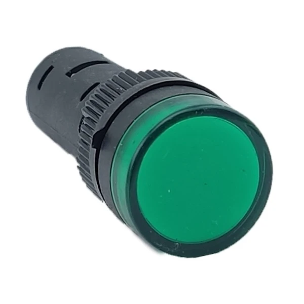 Лампа AD16DS d16mm зелений 24V AC/DC TNSy