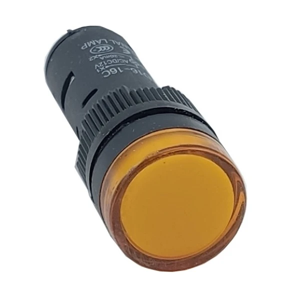 Лампа AD16DS d16mm жовта 12V AC/DC TNSy