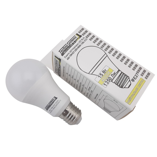 Світлодіодна лампа LED Bulb-A60-15W-E27-220V-4000K-1350L ICCD (куля) TNSy