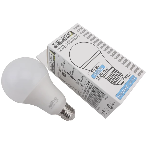 Світлодіодна лампа LED Bulb-A80-18W-E27-220V-6500K-1620L ICCD (куля) TNSy