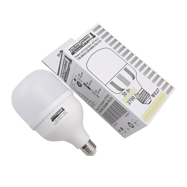 Світлодіодна лампа LED Bulb-T100-30W-E27-220V-4000K-2700L ICCD TNSy