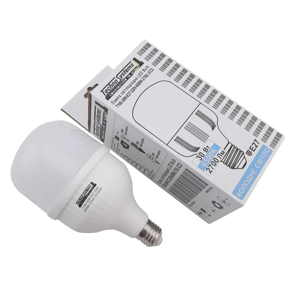 Світлодіодна лампа LED Bulb-T100-30W-E27-220V-6500K-2700L ICCD TNSy