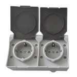 Розетка накладна 2-а з/к IP54 TNSy SURFACE