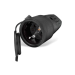 Розетка із захисною кришкою з/к переносна RUBBER IP44 TNSy