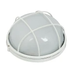 Світильник НПП1102-100W-E27-IP65 коло біле з решіткою TNSy