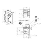 Петля кутова промислова EMKA 1110-U52, 180° - Зображення 3