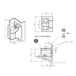 Петля кутова промислова EMKA 1110-U52, 180° - Зображення 3