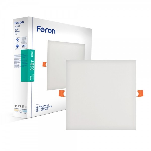 Вбудований світлодіодний світильник Feron AL702 32W