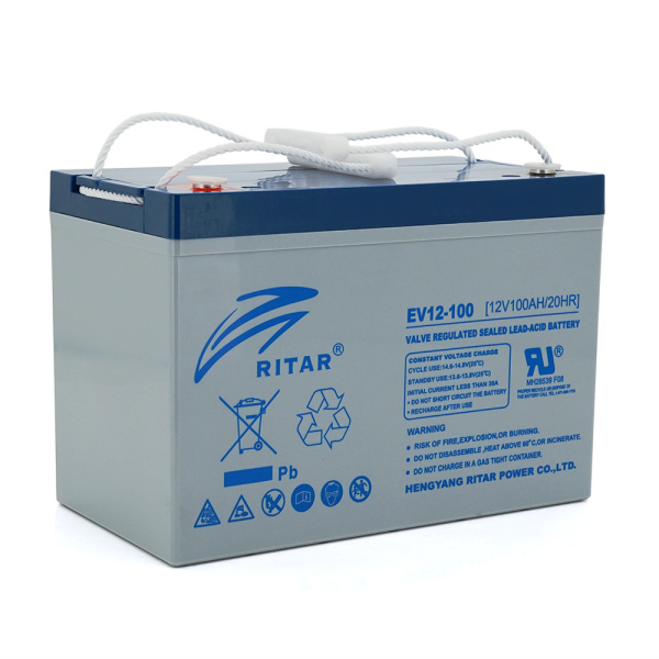 Тяговый  аккумулятор RITAR EV12-100,12V 100Ah, M8 ( 307 х 169 х 210(215) ), Q1