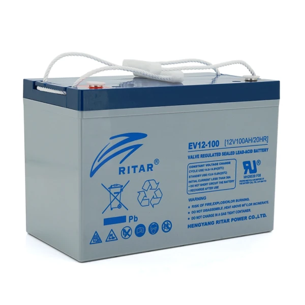 Тяговый  аккумулятор RITAR EV12-100,12V 100Ah, M8 ( 307 х 169 х 210(215) ), Q1