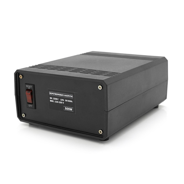 Перетворювач напруги понижуючий MERLION PN-500, Input 220 V/Output 110V, 500W, трансформаторний